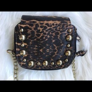 Jessica Simpson crossbody wallet animal print GUC